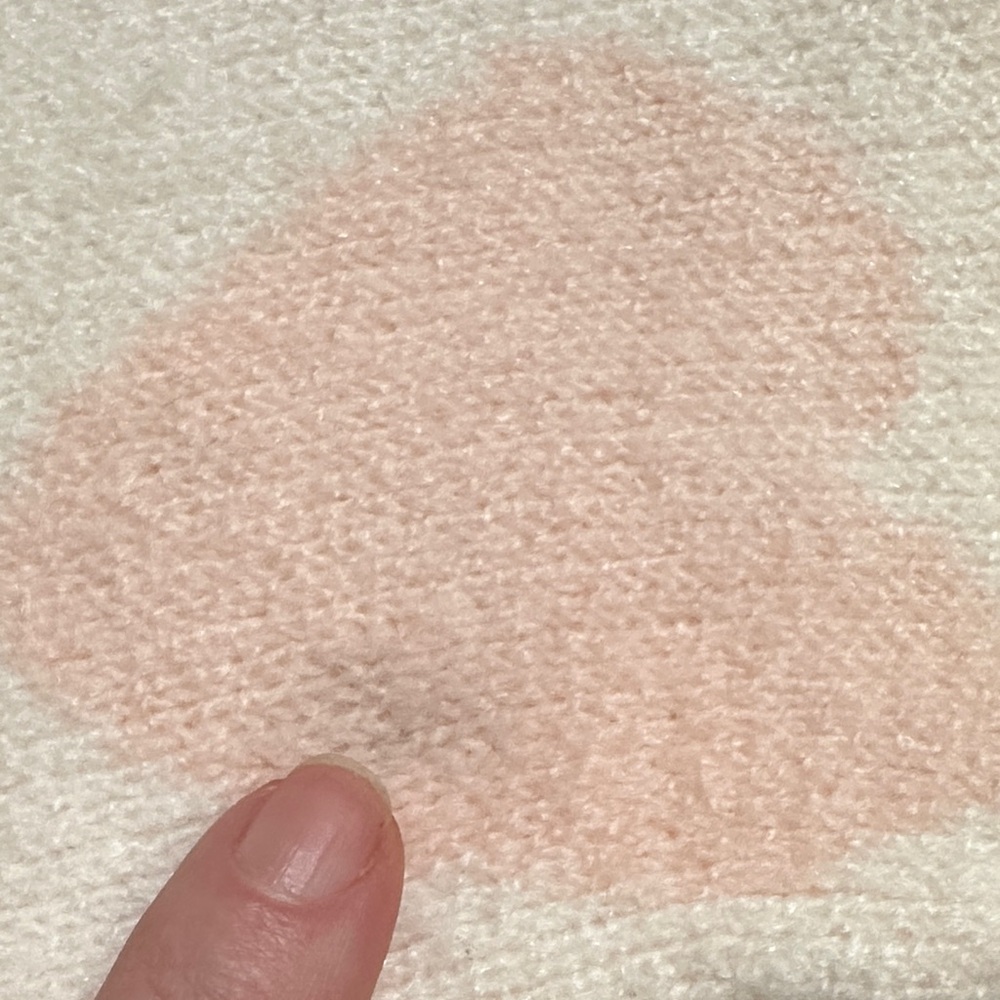 Vince Camuto Cream and Pink Heart Sweater - Picture 7 of 7